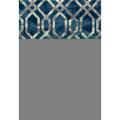 Art Carpet 4 X 6 Ft. Bastille Collection Fretwork Border Woven Area Rug, Blue 841864108320